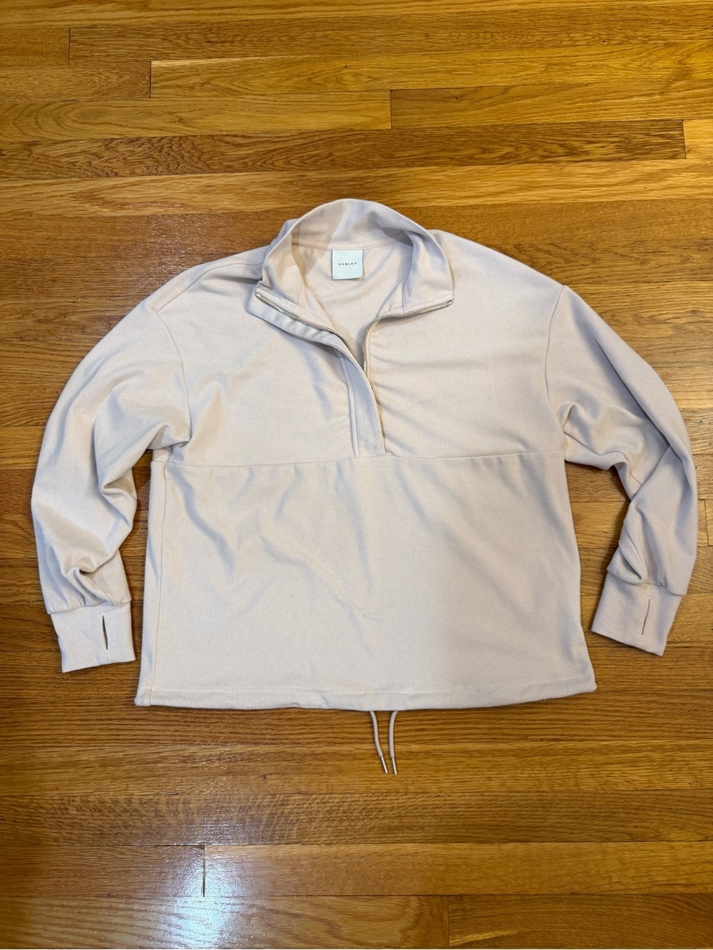 Varley Maida Half Zip Midlayer Pullover Light Pink - Oversized Size XS *FLAWED